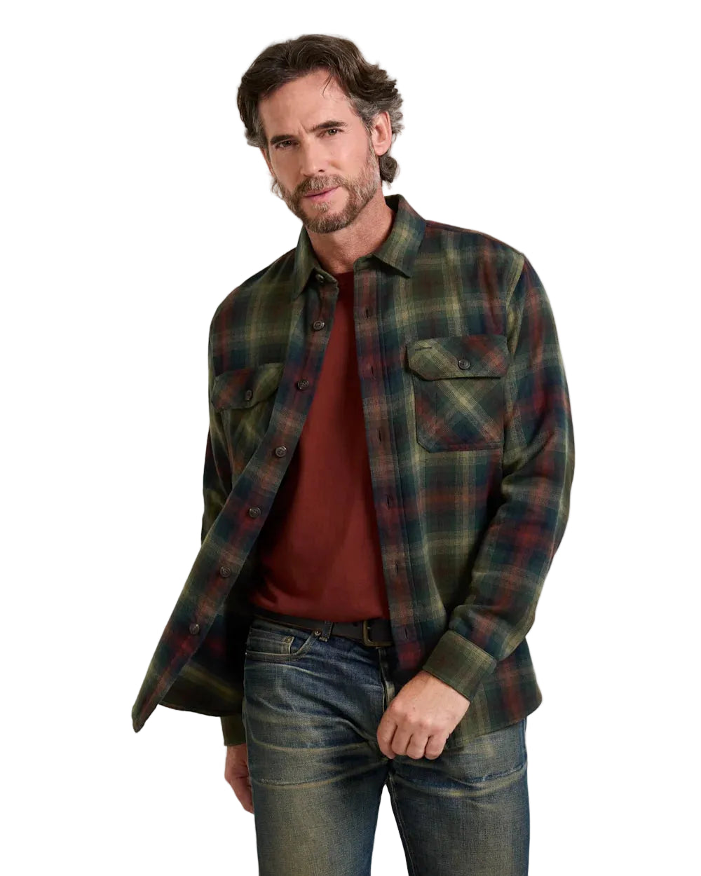 Pendleton Men's Burnside Flannel Shirt Green Multi Plaid