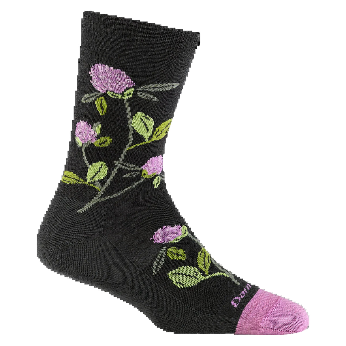 Darn Tough Women's Blossom Crew Lightweight No Cushion Lifestyle Socks Charcoal