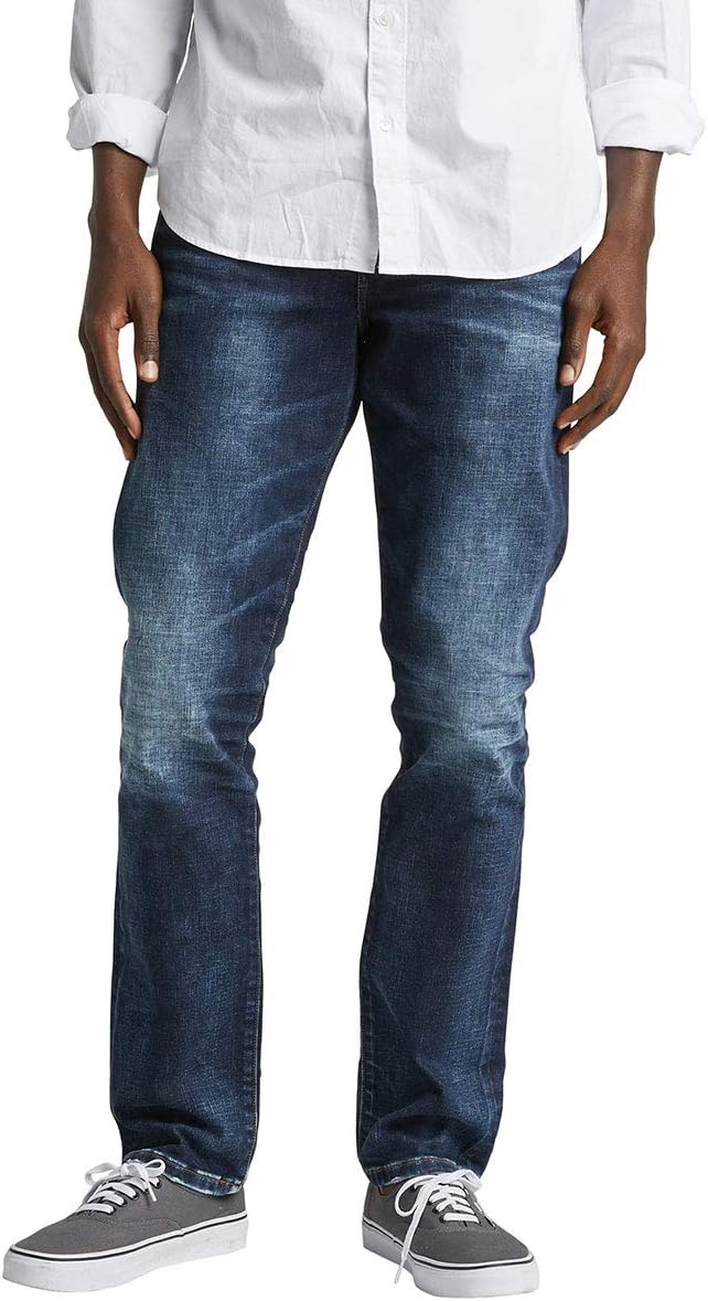 Silver Men’s Machray Athletic Fit Straight Leg Jeans