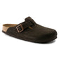Birkenstock Women's Boston Suede Soft Footbed Mocha - Brekken's
