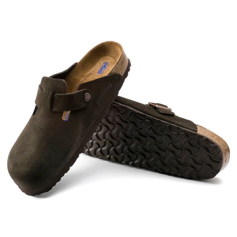 Birkenstock Women's Boston Suede Soft Footbed Mocha - Brekken's