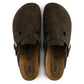 Birkenstock Men's Boston Soft Footbed Mocha Suede