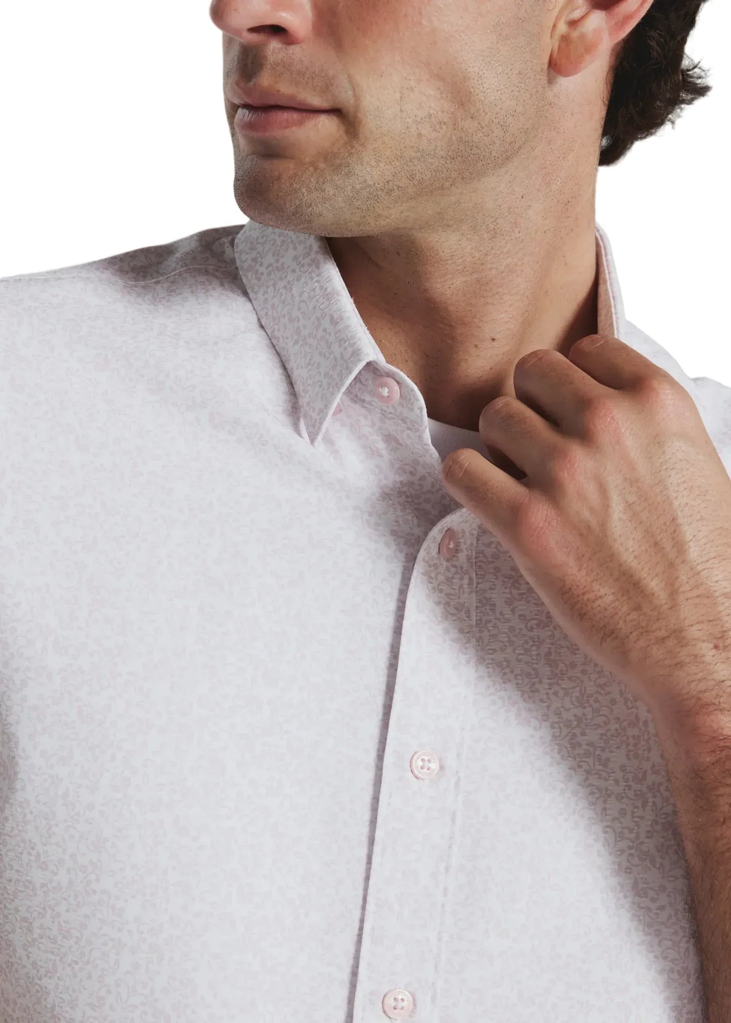 7 Diamonds 102 7 Diamonds Men's Olivier Short Sleeve Shirt Rose