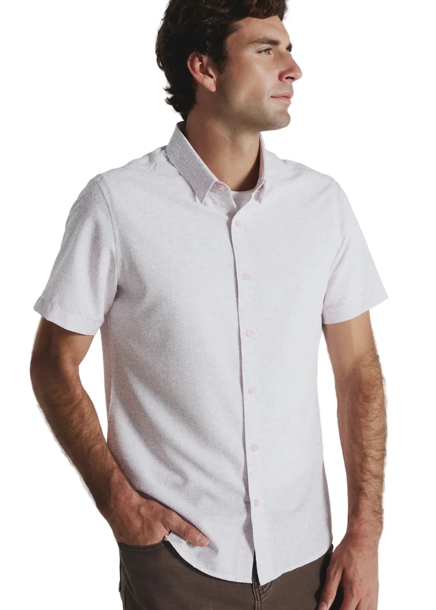 7 Diamonds 102 7 Diamonds Men's Olivier Short Sleeve Shirt Rose