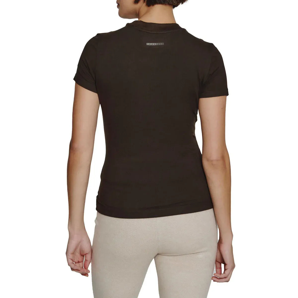 7 Diamonds 181 7 Diamonds Women’s Core Crew Neck Tee Mocha