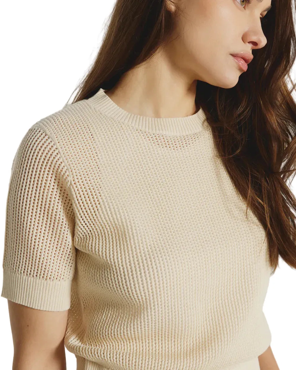 7 Diamonds 181 7 Diamonds Women’s Selene Open Knit Top Cream