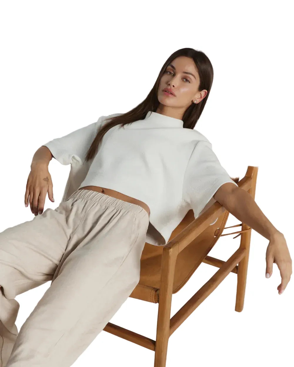 7 Diamonds 184 7 Diamonds Women’s Ellis Short Sleeve Crop Top White