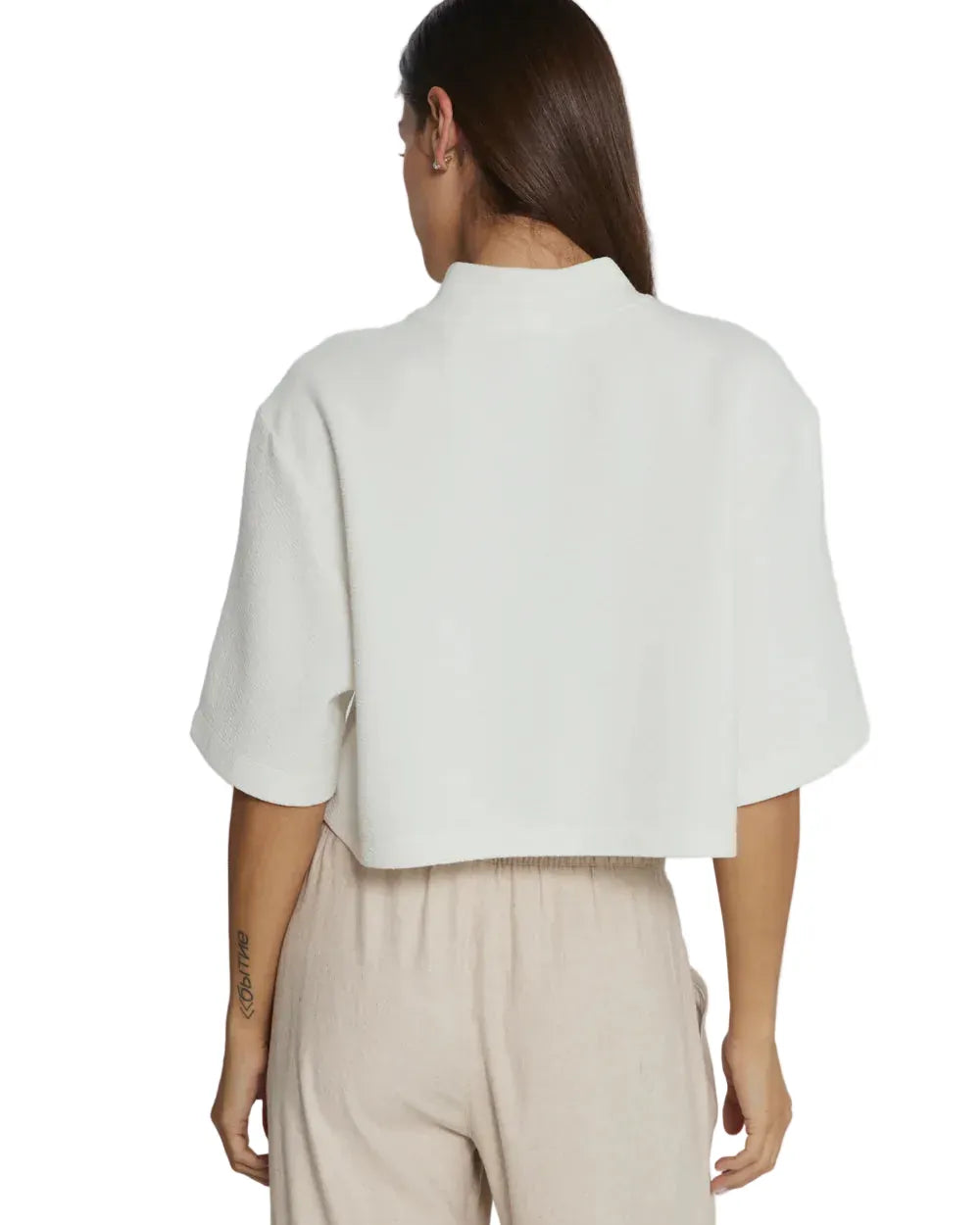 7 Diamonds 184 7 Diamonds Women’s Ellis Short Sleeve Crop Top White