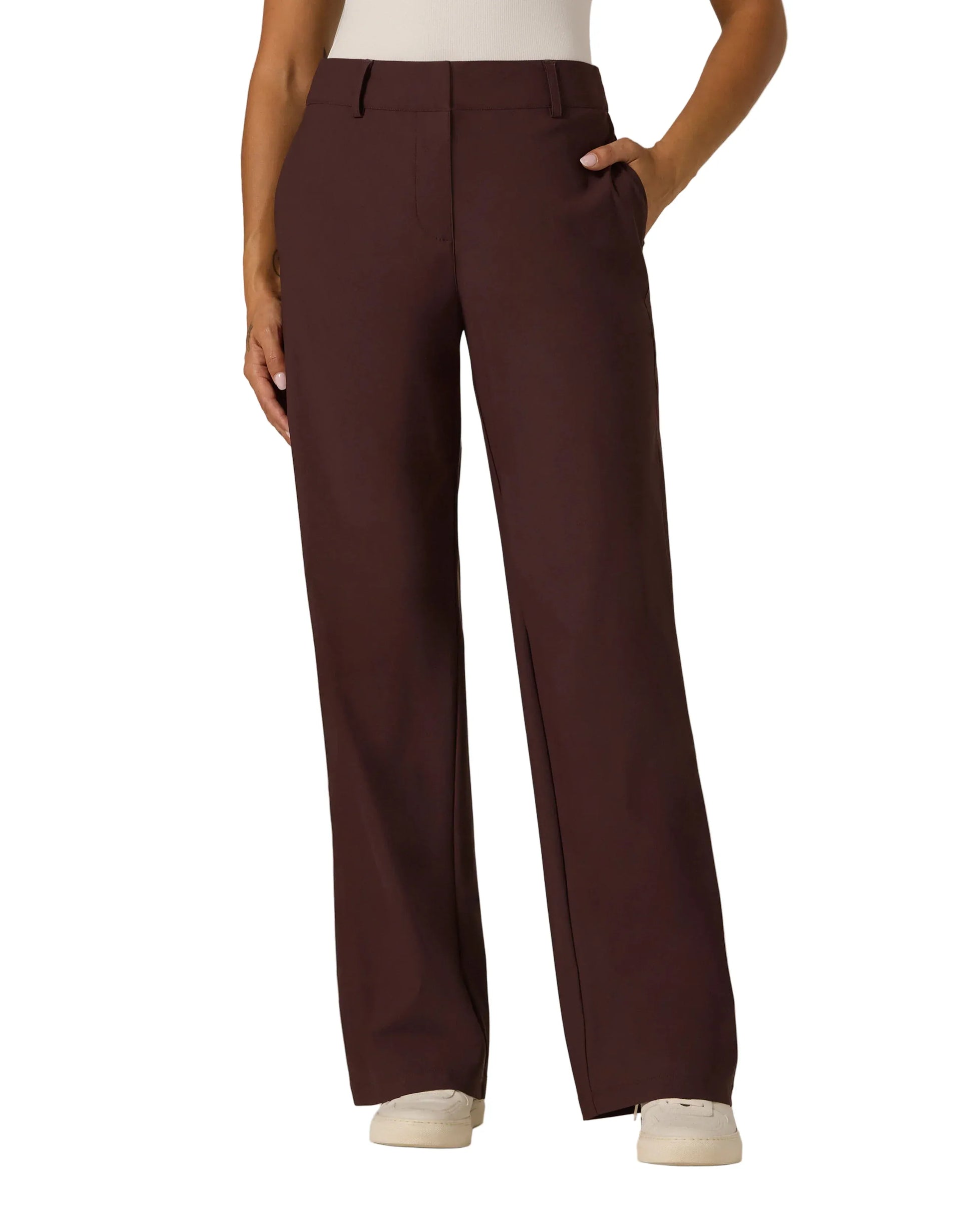 7 Diamonds 184 7 Diamonds Women’s Zuma High Waisted Trouser Burgundy