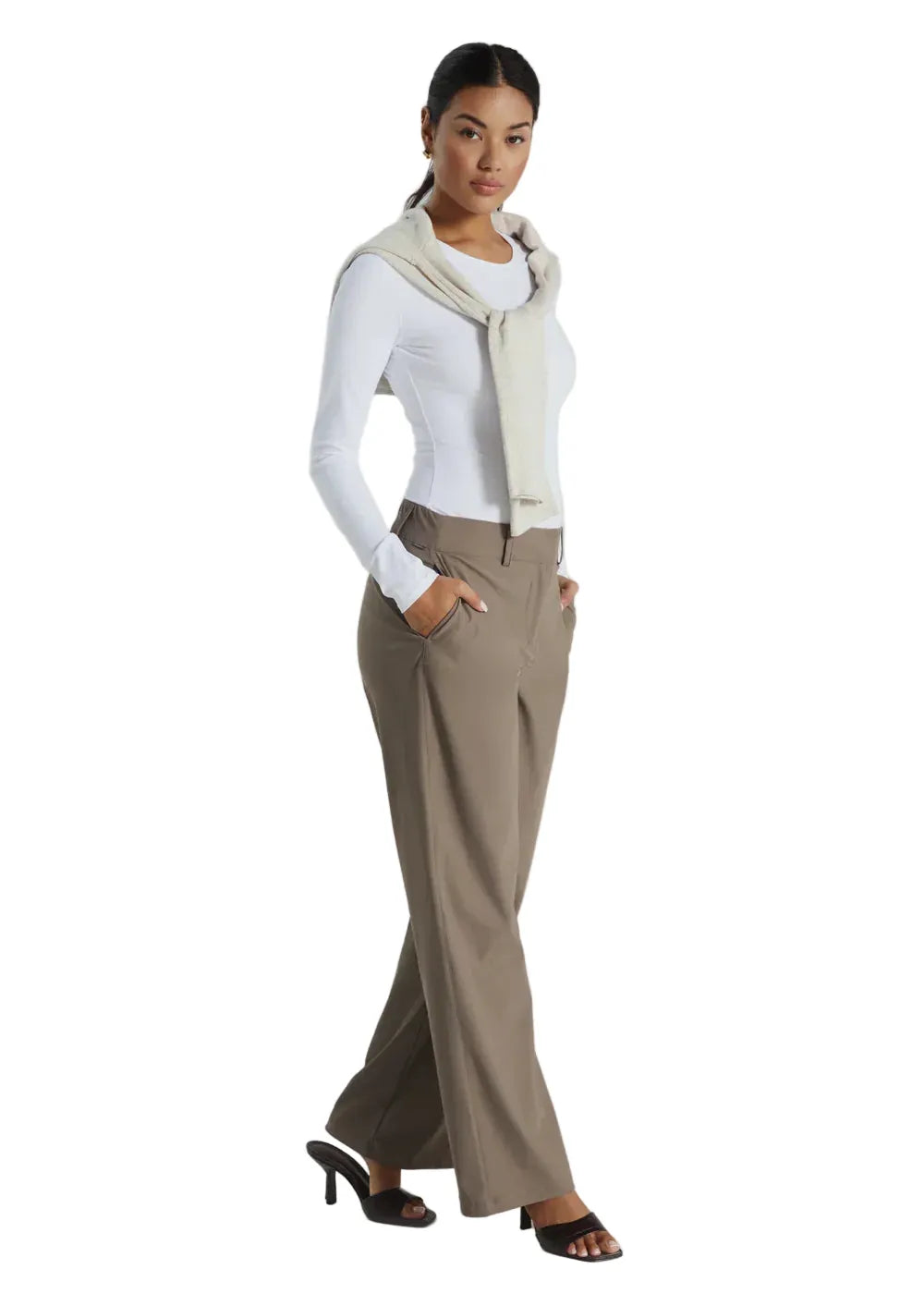 7 Diamonds 184 7 Diamonds Women’s Zuma High-Waisted Trouser Pant Desert Sage