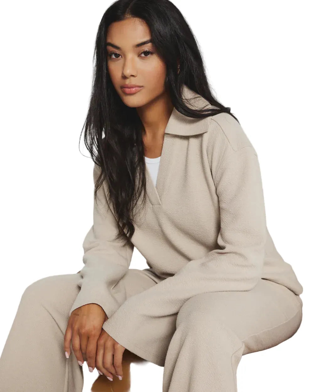7 Diamonds 185 7 Diamonds Women’s Ellis Polo Pullover Sand