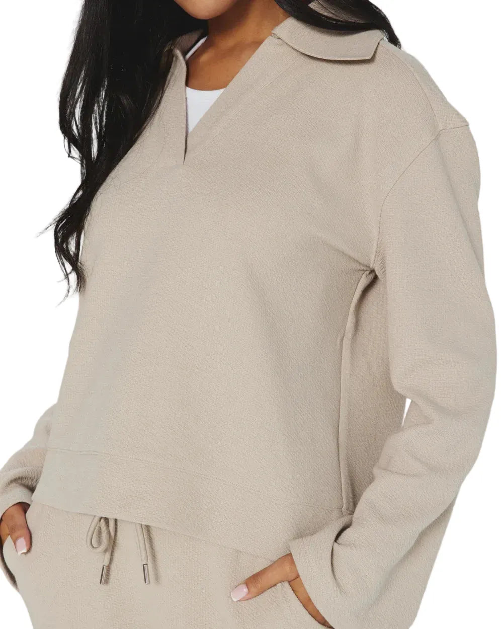 7 Diamonds 185 7 Diamonds Women’s Ellis Polo Pullover Sand
