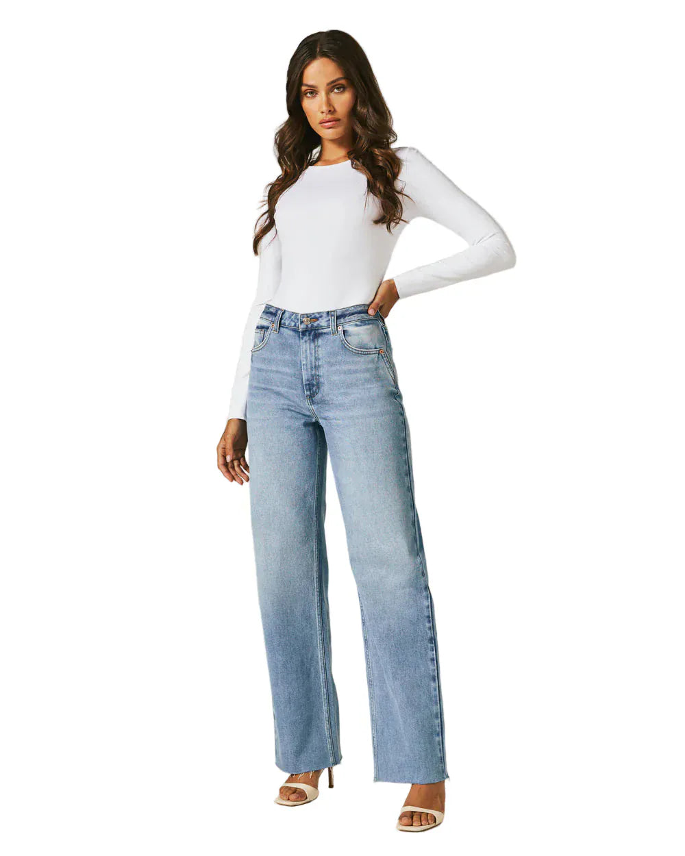 7 Diamonds 188 7 Diamonds Women’s Gwen Wide Leg Light Blue