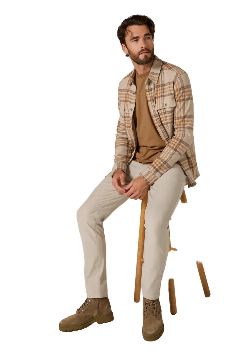 7 Diamonds 404 7 Diamonds Men's Baron 5-Pocket Pant Bone