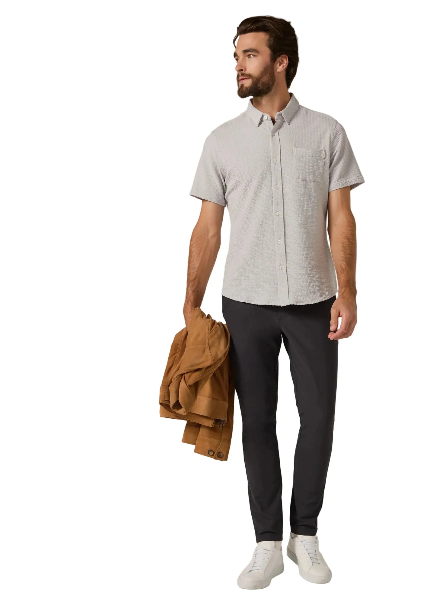 7 Diamonds 502 7 Diamonds Men's Bennet Short Sleeve Shirt Clay