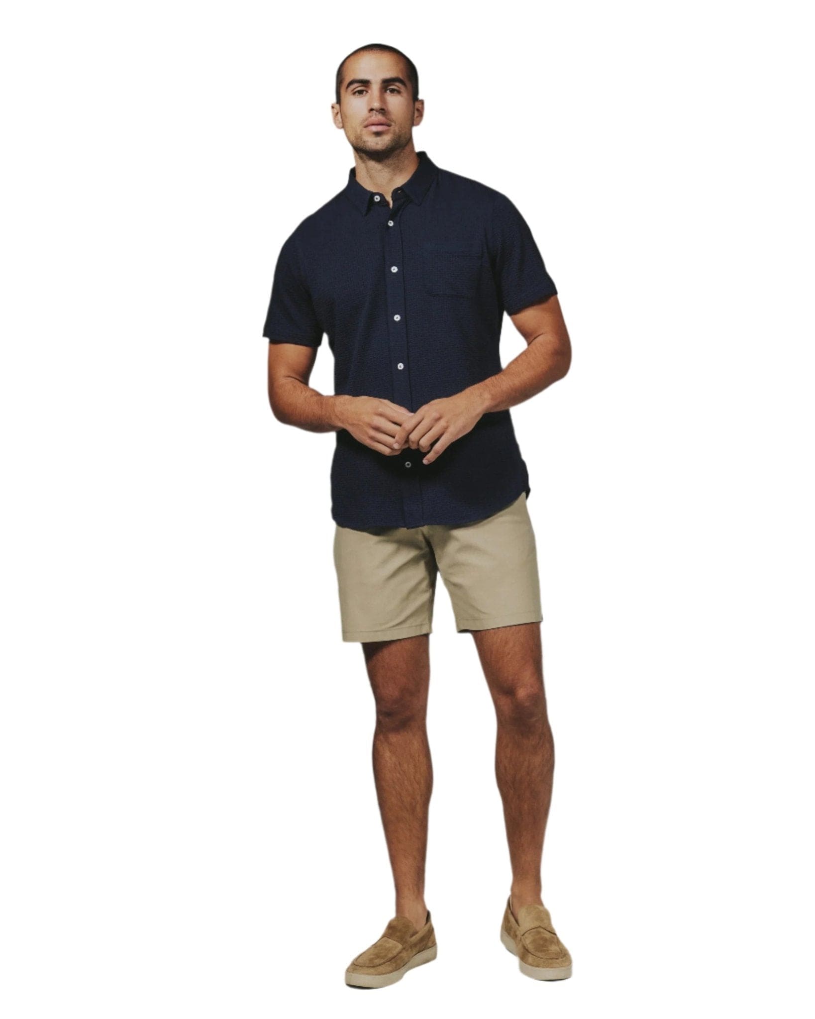 7 Diamonds 502 7 Diamonds Men's Bennet Short Sleeve Shirt Navy