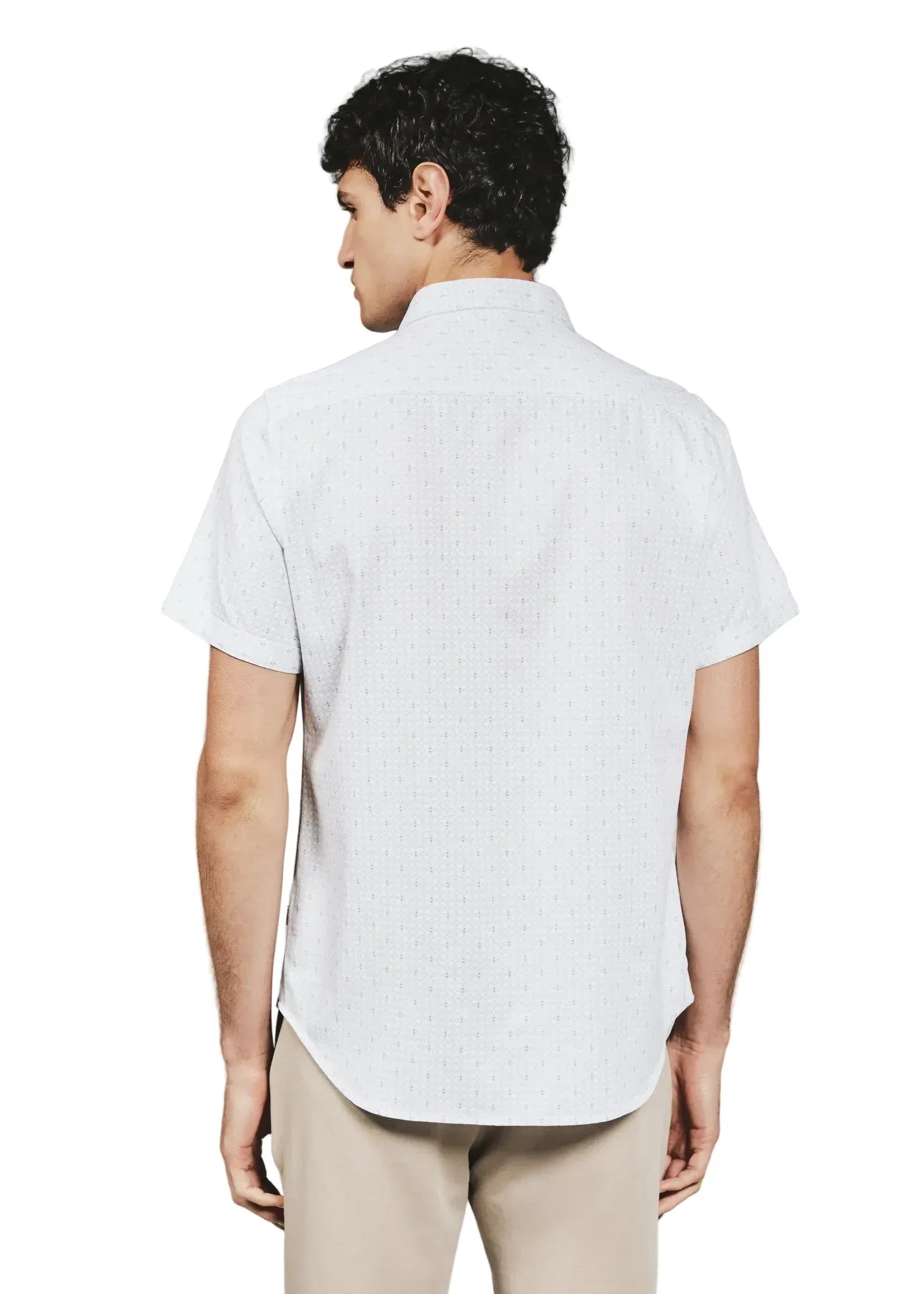 7 Diamonds 502 7 Diamonds Men's Bishop Short Sleeve Shirt White