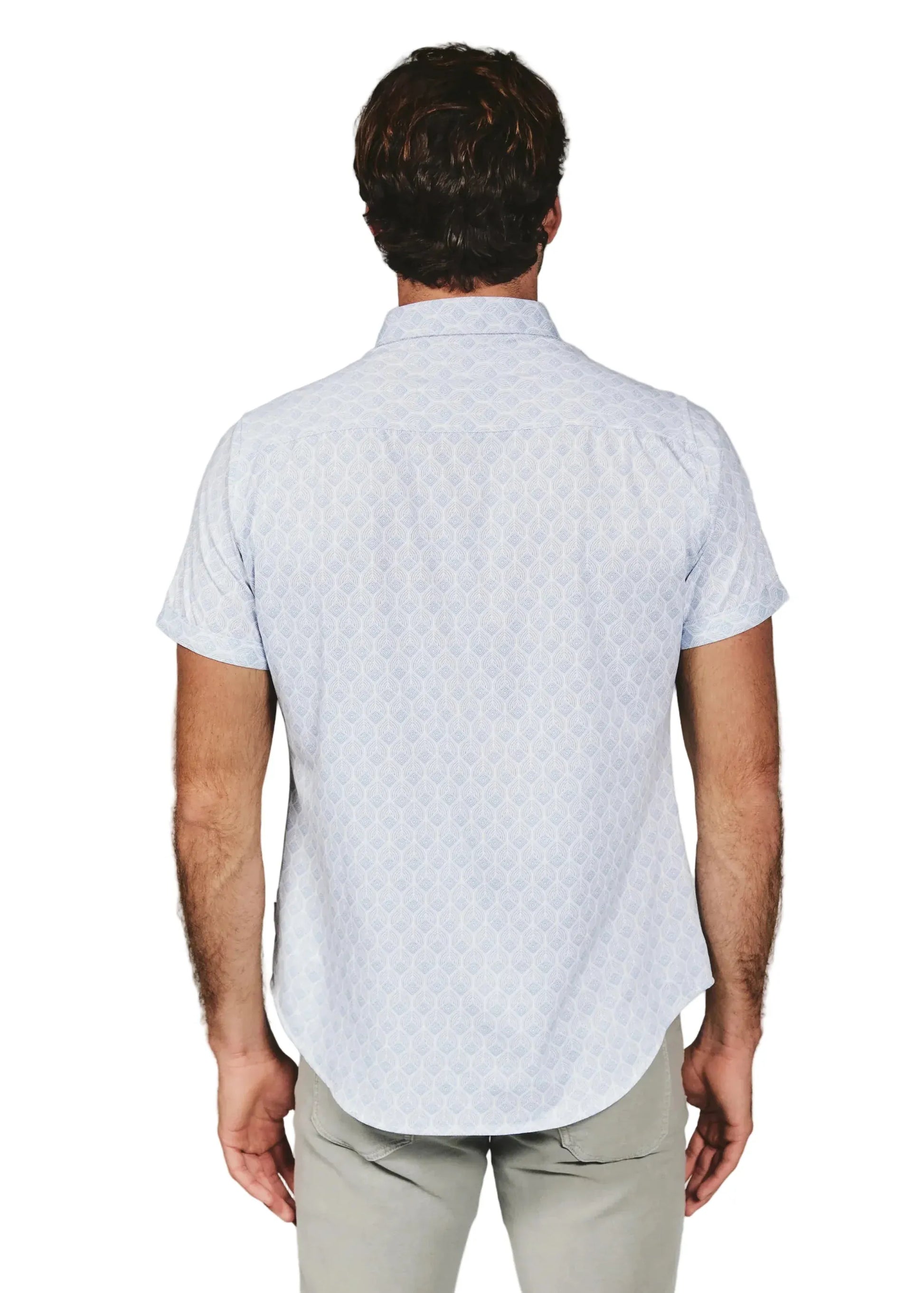 7 Diamonds 502 7 Diamonds Men's Holden Short Sleeve Shirt Light Blue