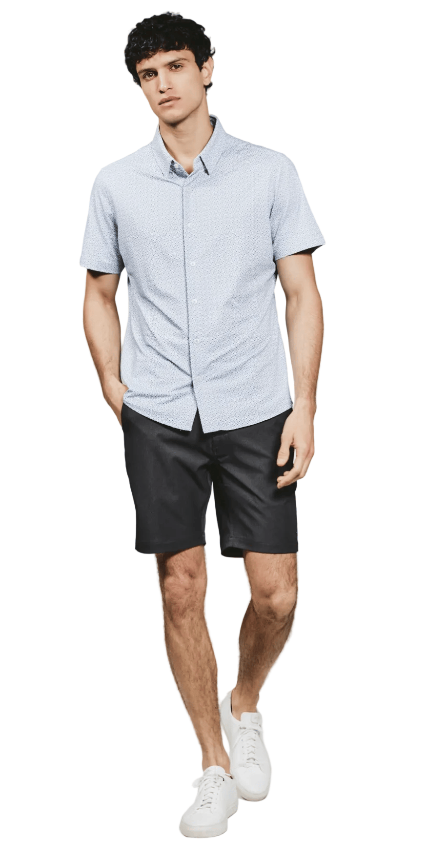 7 Diamonds 502 7 Diamonds Men's Riley Short Sleeve Shirt Dusty Blue