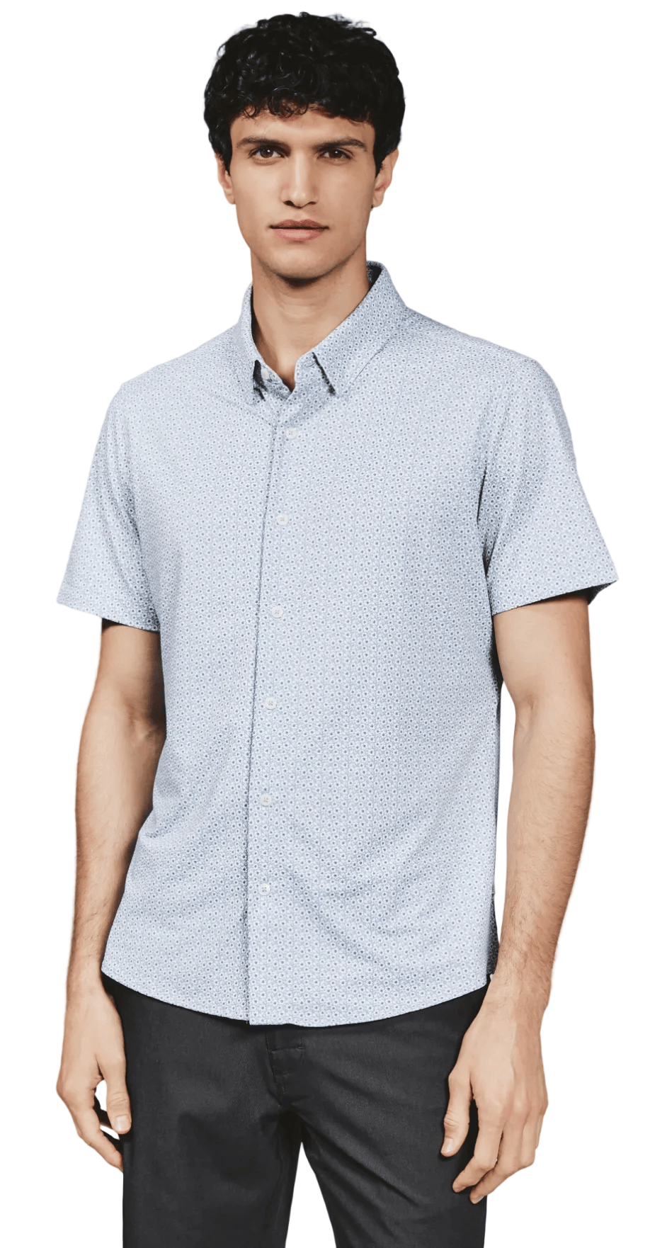 7 Diamonds 502 7 Diamonds Men's Riley Short Sleeve Shirt Dusty Blue