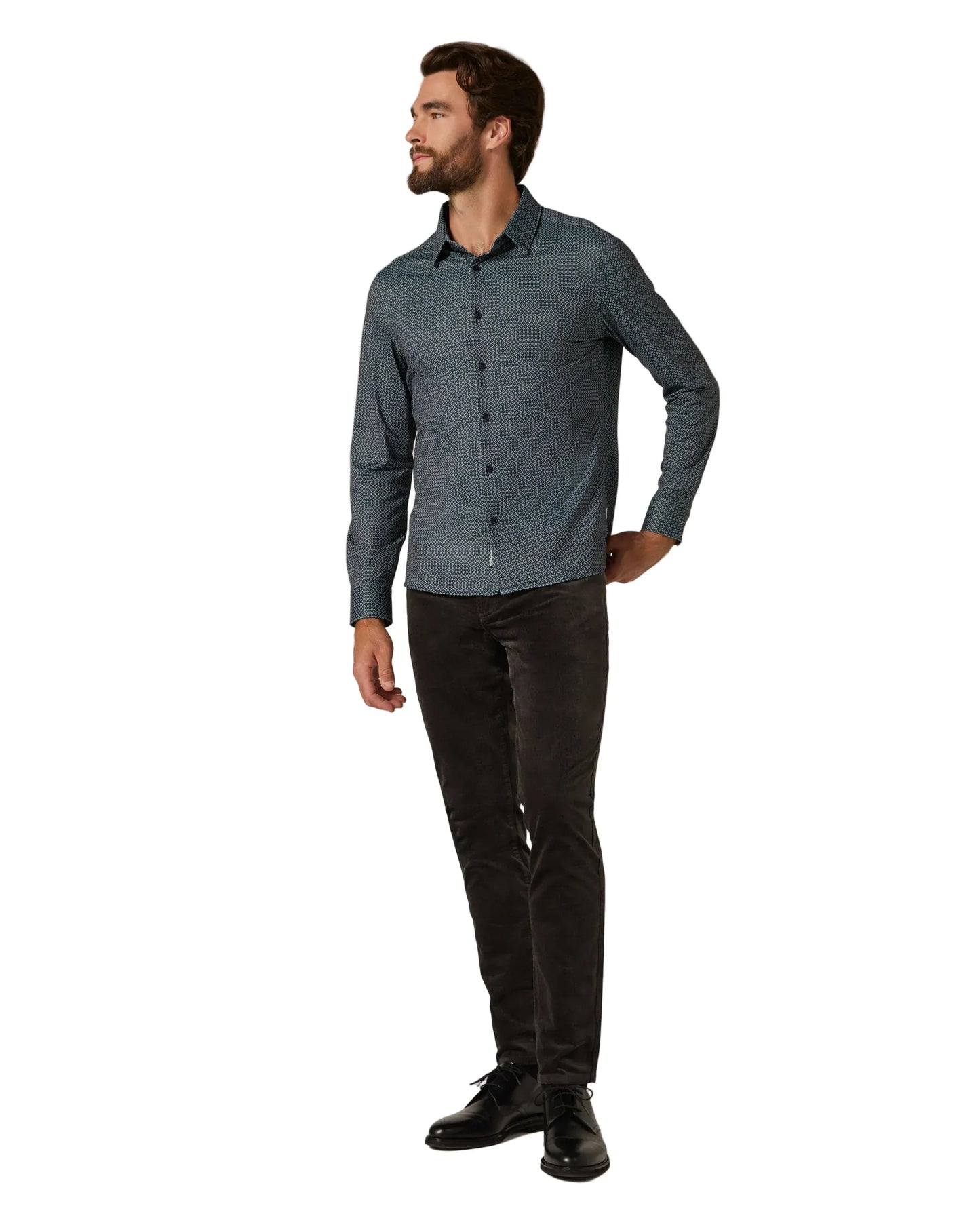 7 Diamonds 502 7 Diamonds Men’s Warren Long Sleeve Shirt Olive