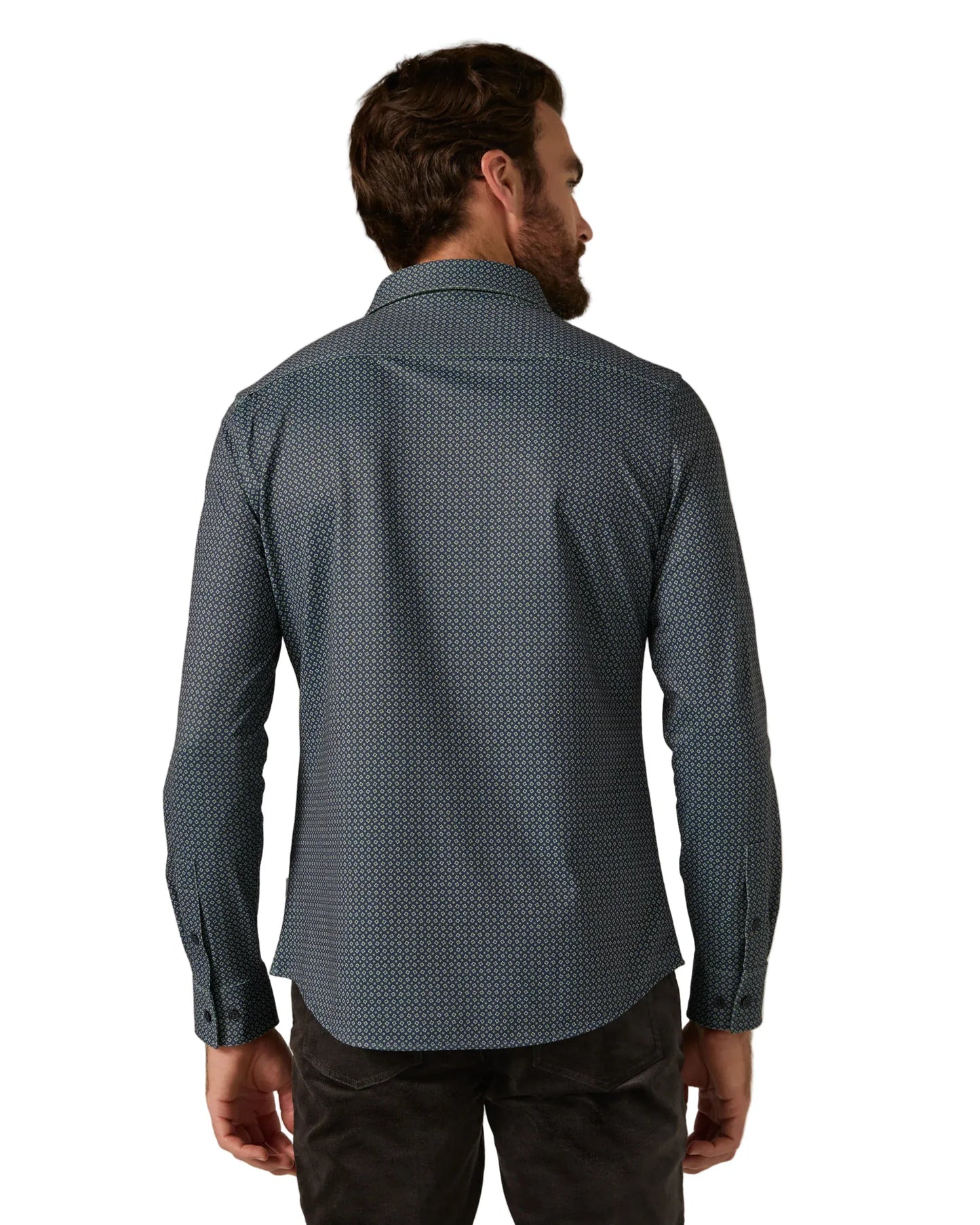 7 Diamonds 502 7 Diamonds Men’s Warren Long Sleeve Shirt Olive