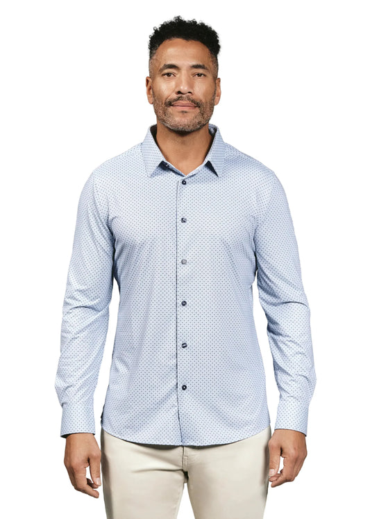 7 Diamonds 503 7 Diamonds Men's Treviso Long Sleeve Shirt Light Blue