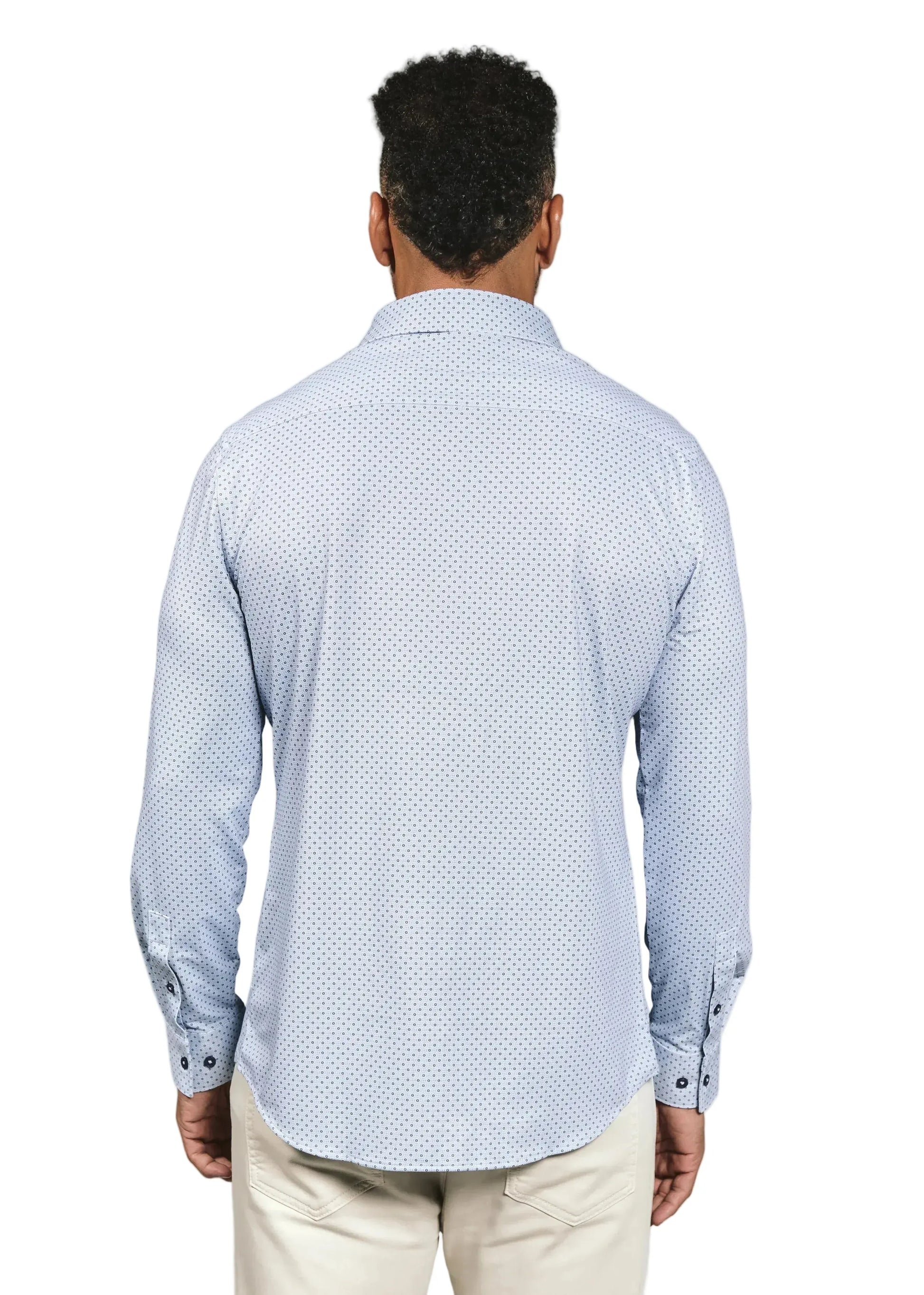 7 Diamonds 503 7 Diamonds Men's Treviso Long Sleeve Shirt Light Blue
