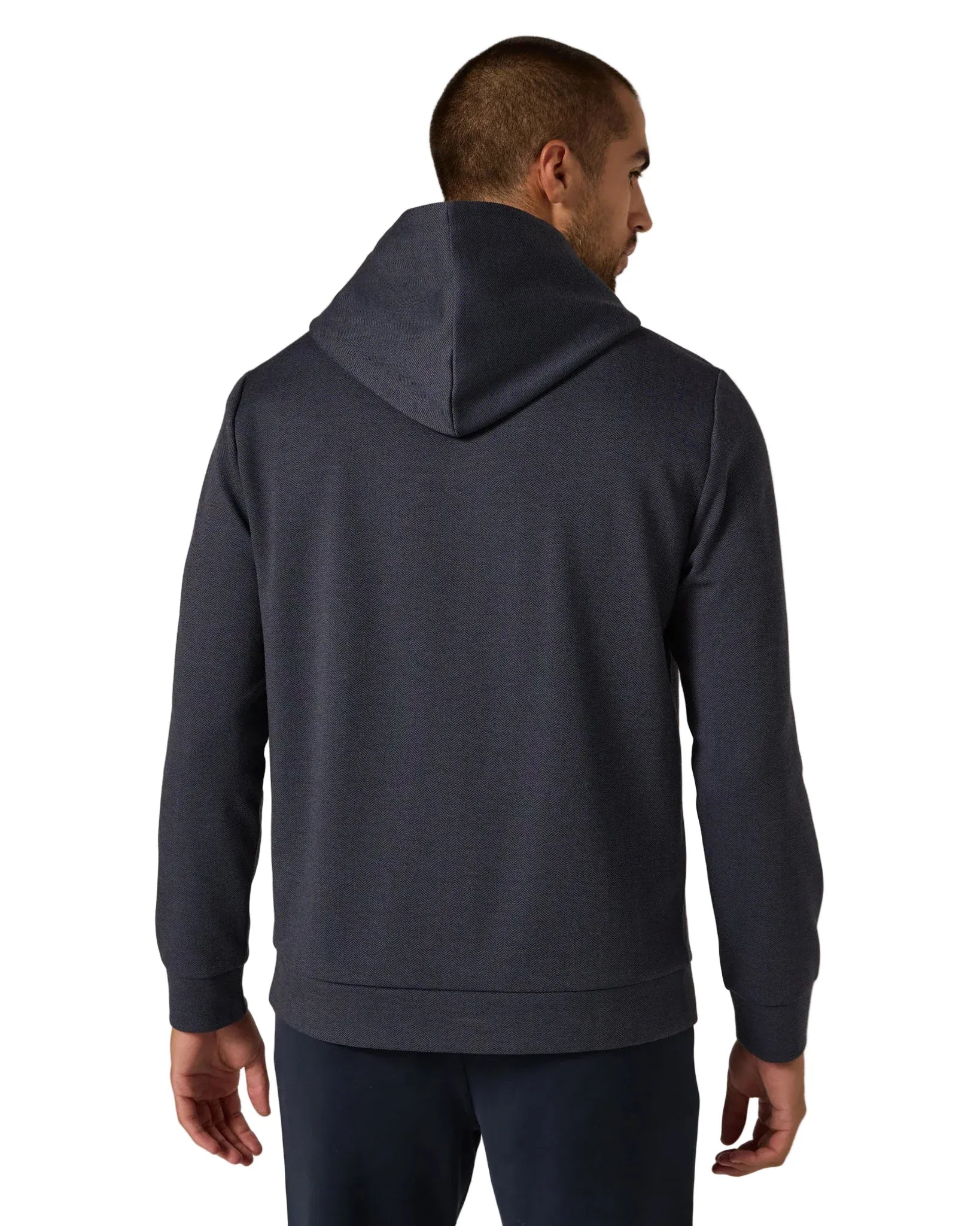 7 Diamonds 504 7 Diamonds Men’s Roarke Herringbone Hoodie Navy