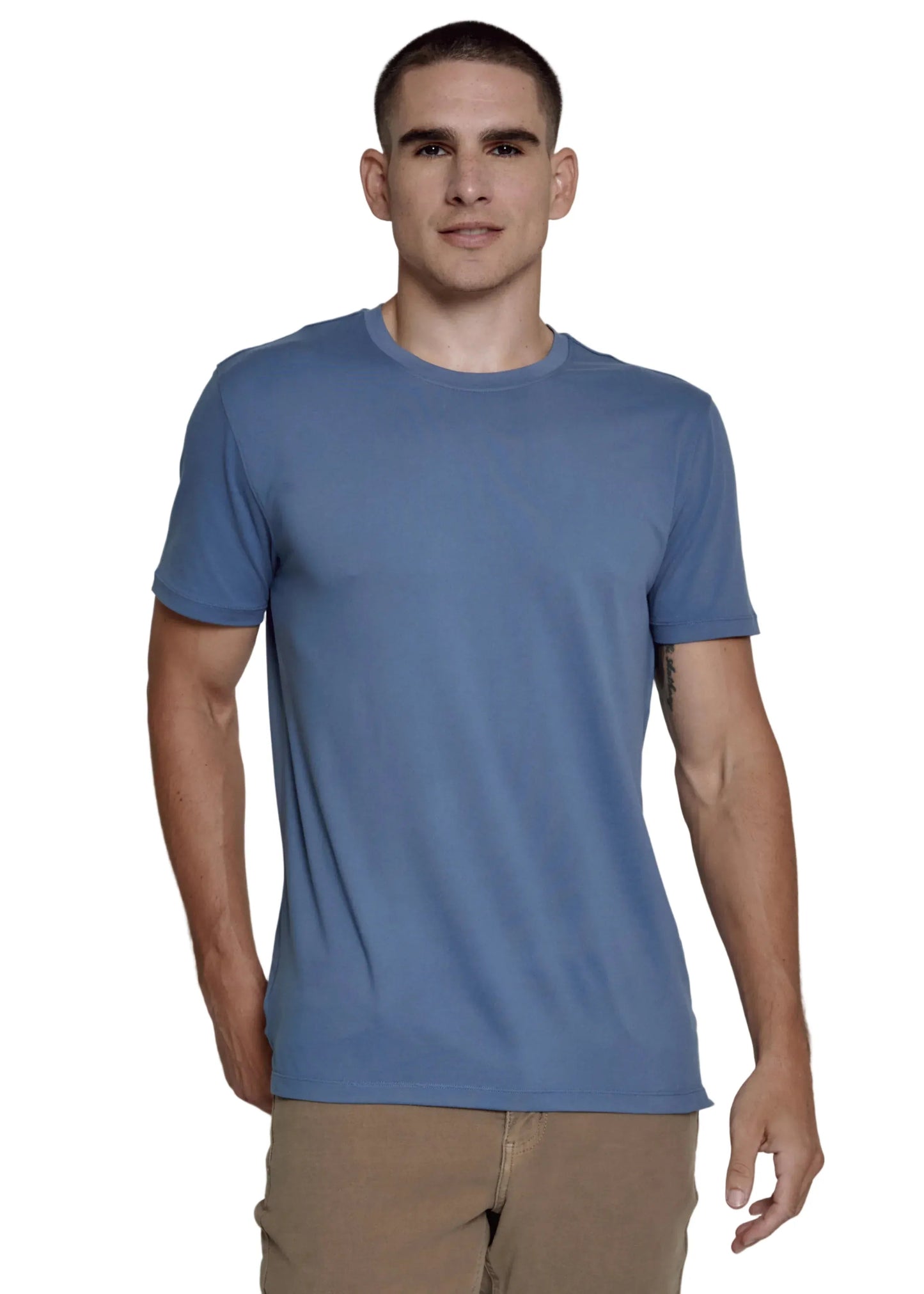 7 Diamonds 505 7 Diamonds Men's Short Sleeve Core Crew Neck Tee Blue Indigo