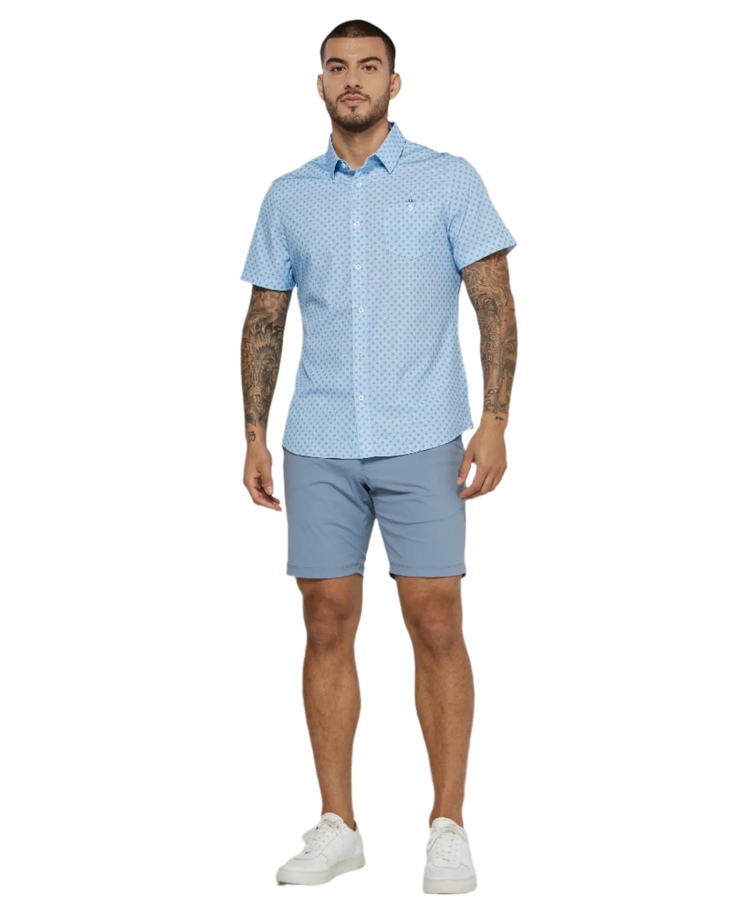 7 Diamonds 704 7 Diamonds Men's Zuma 8" Short Stone Blue