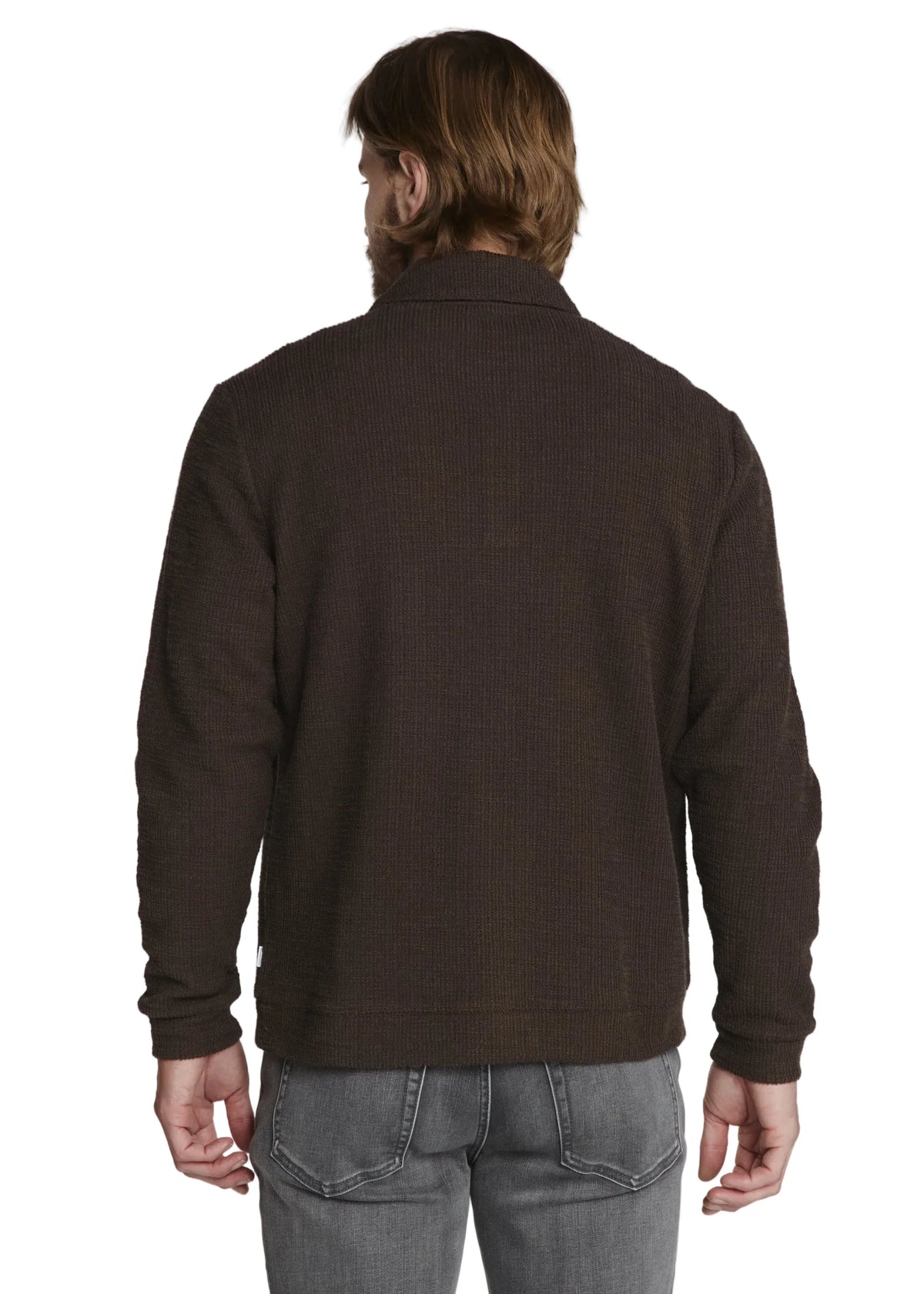 7 Diamonds Men's Apparel > Shirts 7 Diamonds Men's Monterey Textured LS Polo Bark