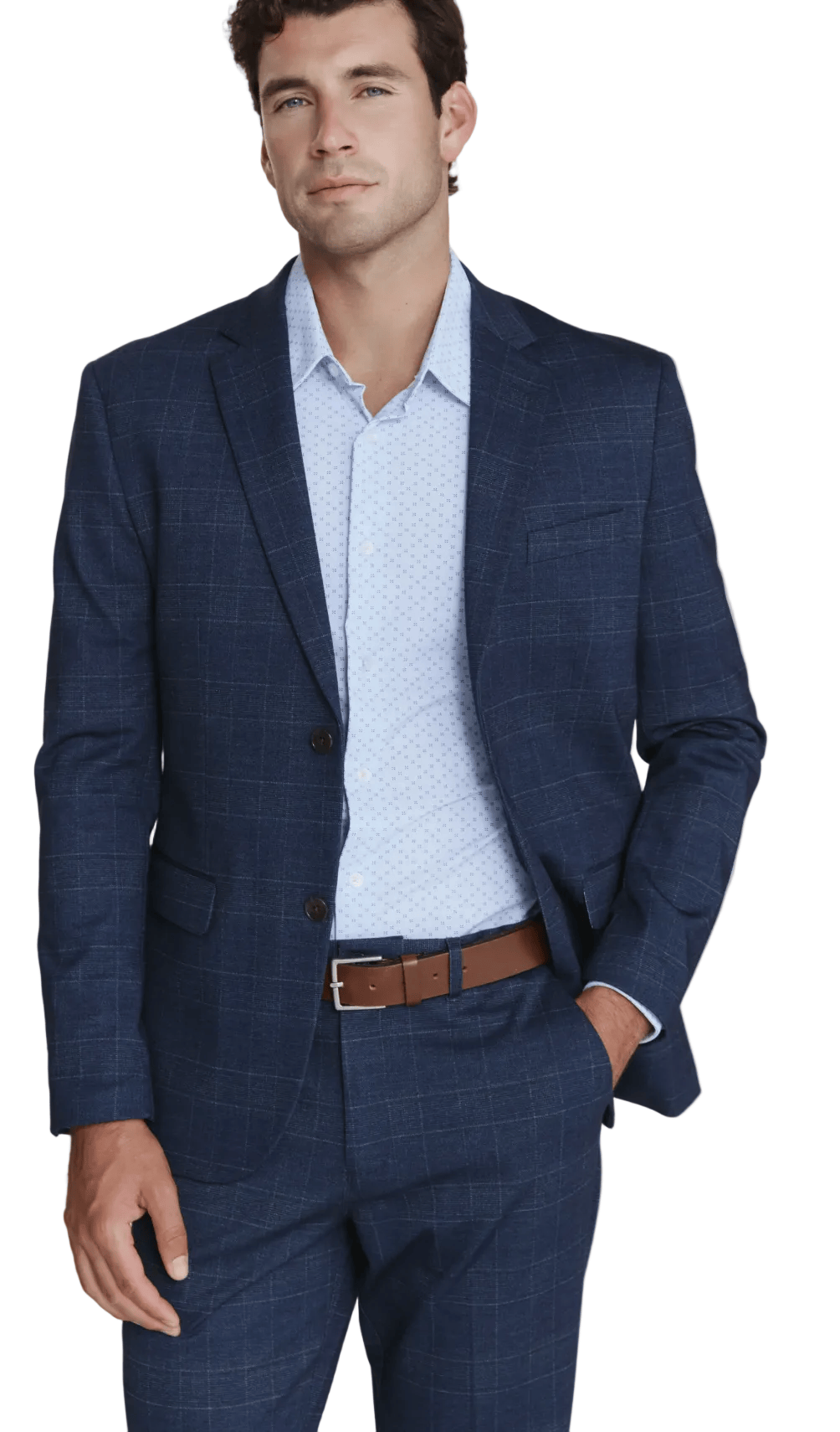 7 Diamonds Men's Apparel > Tops 7 Diamonds Men's Motif Long Sleeve Shirt Light Blue