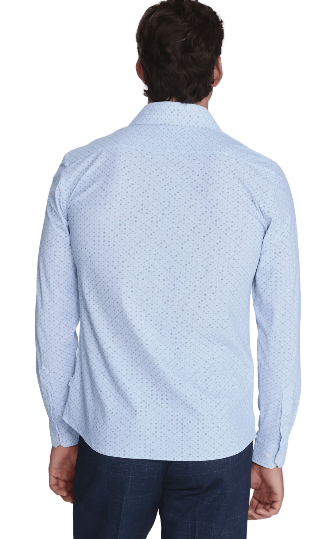 7 Diamonds Men's Apparel > Tops 7 Diamonds Men's Motif Long Sleeve Shirt Light Blue