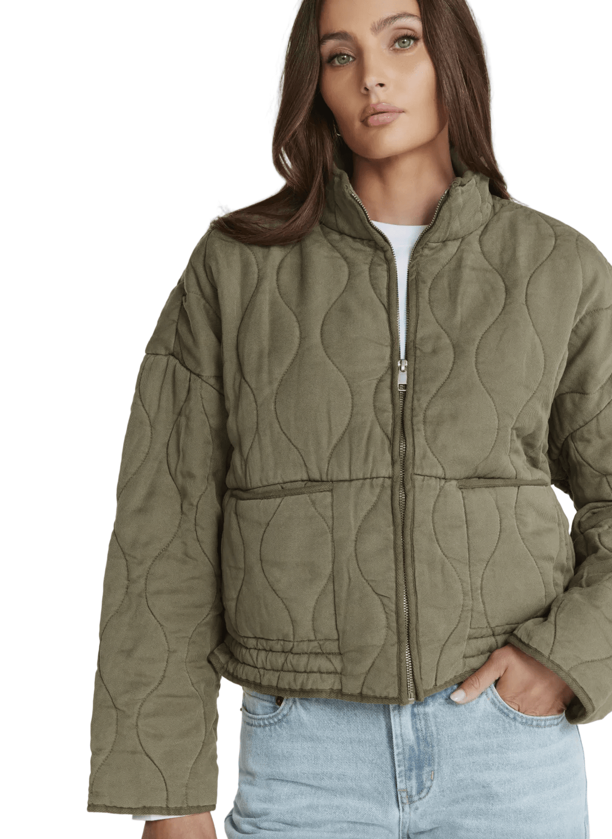 7 Diamonds Women's Apparel > Outerwear 7 Diamonds Women's Rory Full-Zip Jacket Olive
