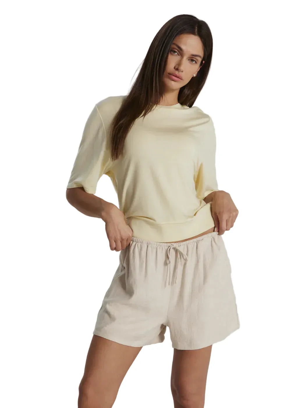 7 Diamonds Women’s Apparel > Shorts 7 Diamonds Women’s Lana Linen Short Oatmeal