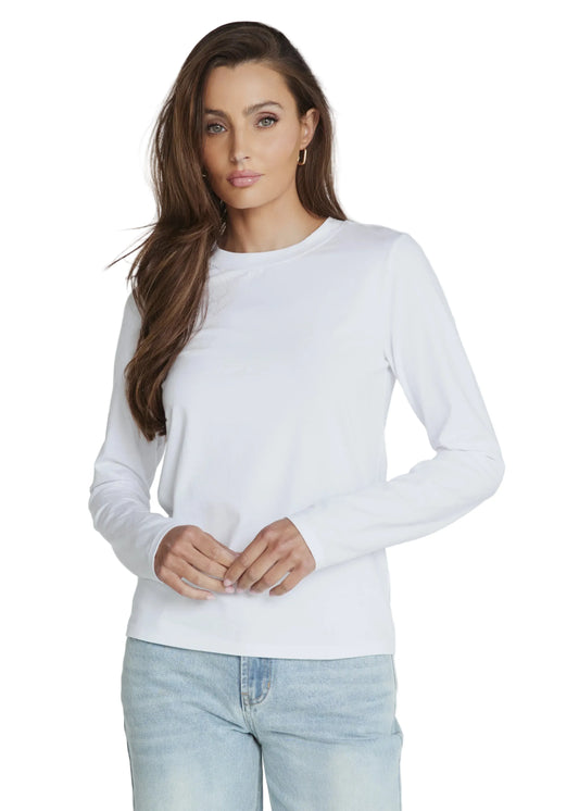 7 Diamonds Women's Apparel > Tops 7 Diamonds Women's Modal Long Sleeve Classic T Shirt White