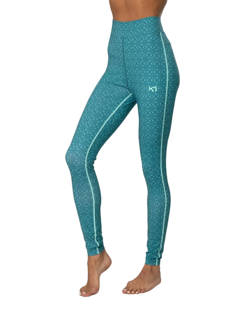 Kari Traa Women's Fryd High Waist Base Layer Pants Peacock