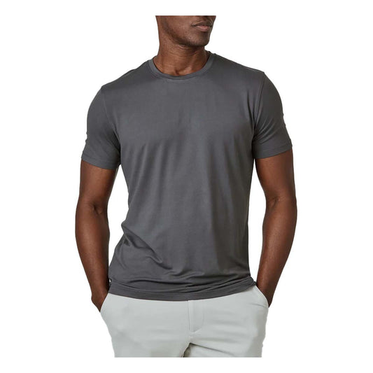 7 Diamonds Men's Short Sleeve Core Crew Neck Charcoal