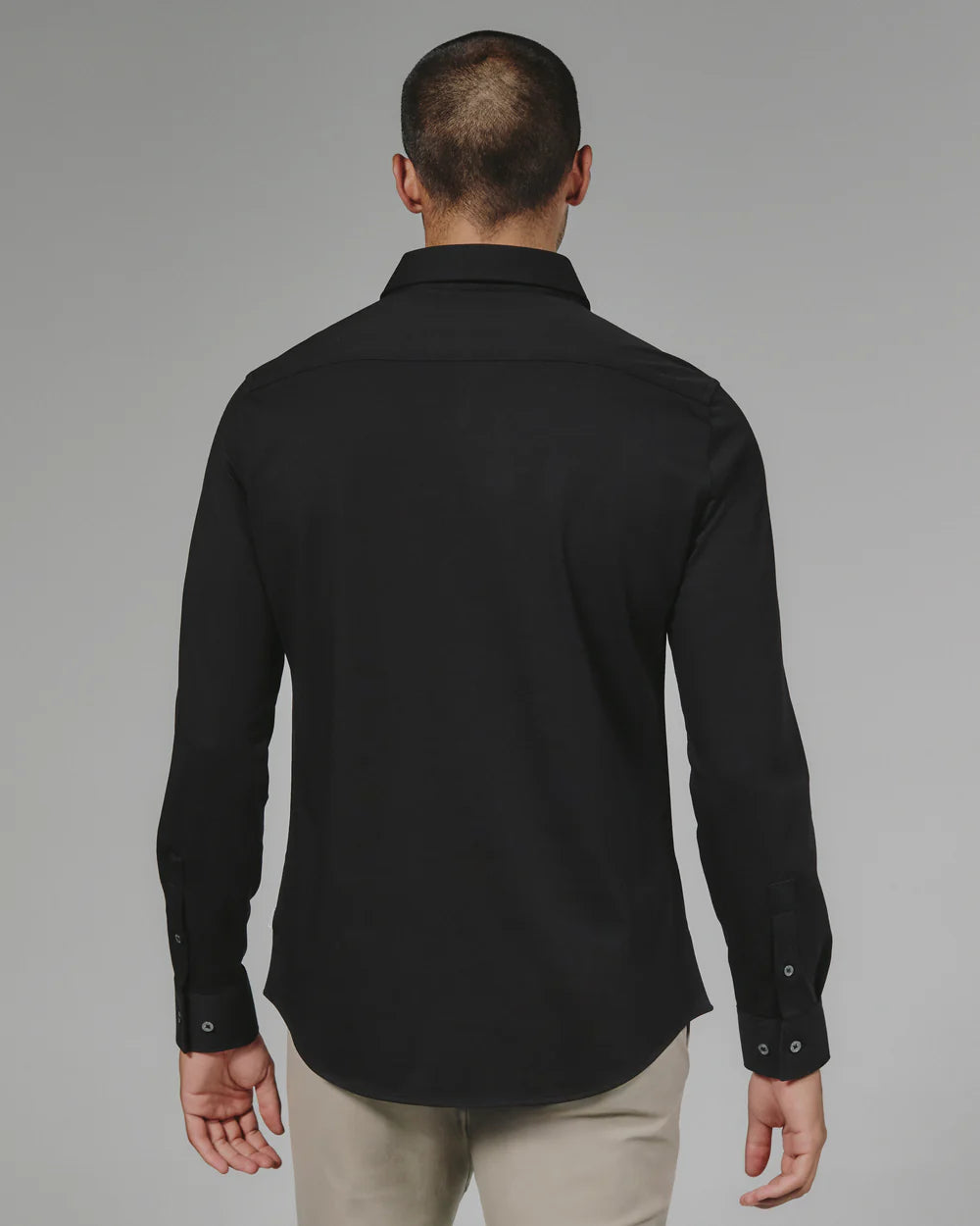 7 Diamonds Men's Girona Black Long Sleeve Shirt