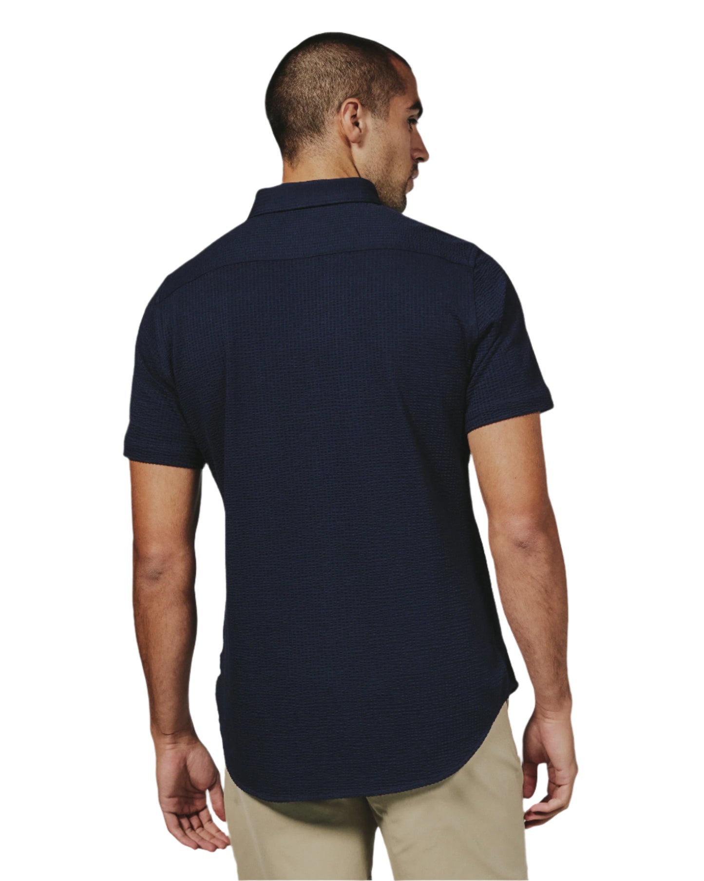7 Diamonds Men's Bennet Short Sleeve Shirt Navy