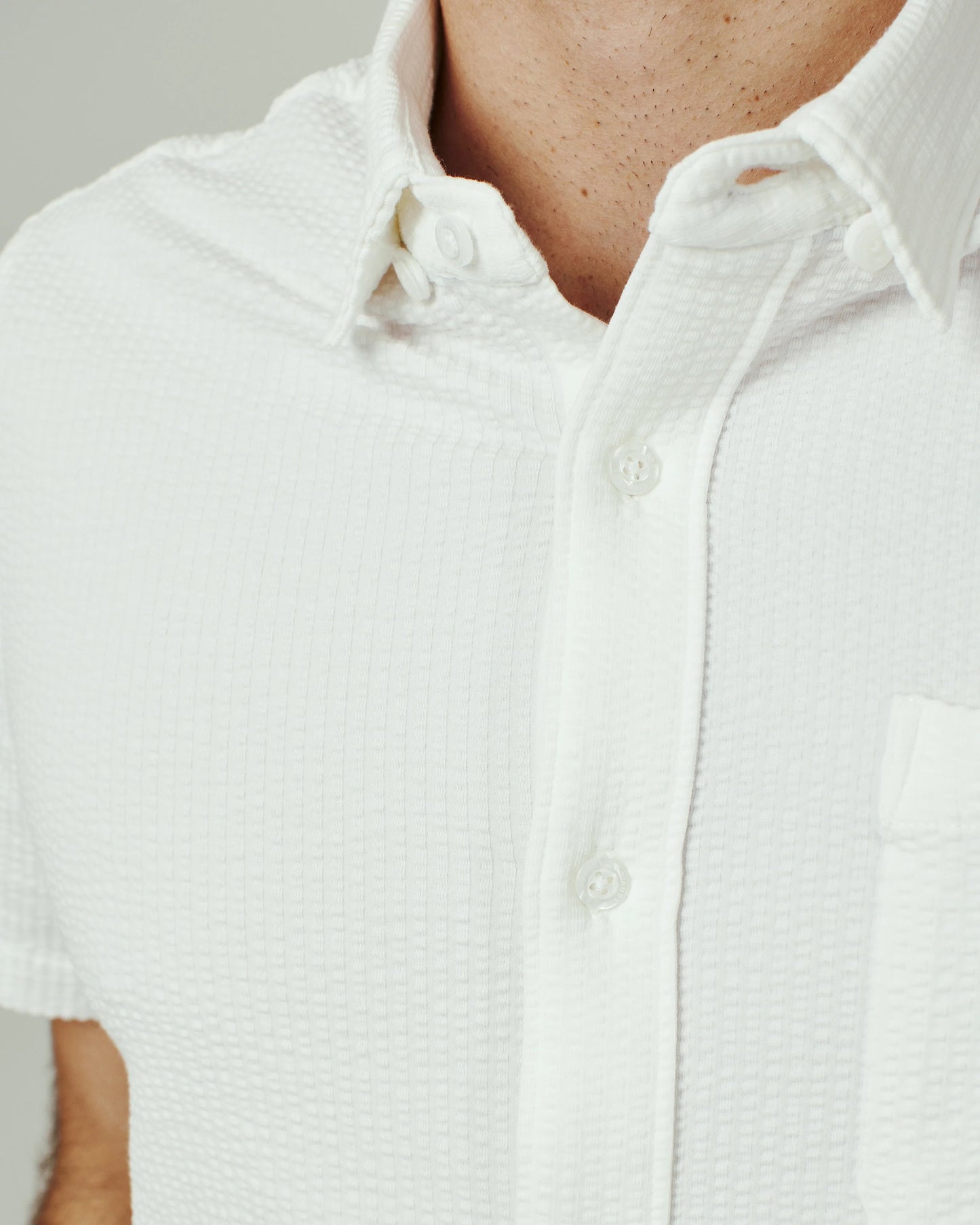 7 Diamonds Men's Bennet Short Sleeve Shirt Ivory