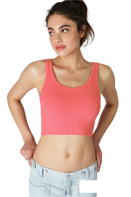 Nikibiki Women's Reversible Herringbone Crop Top