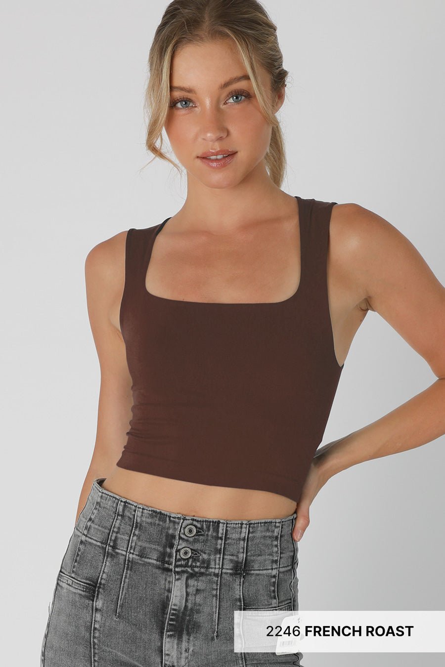 NIKIBIKI Clean Square Neck Top NS8252 - Brekken's