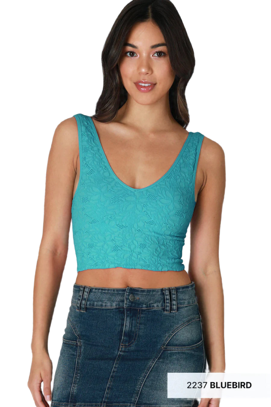 Nikibiki Lace V Neck Tank Top NS8309