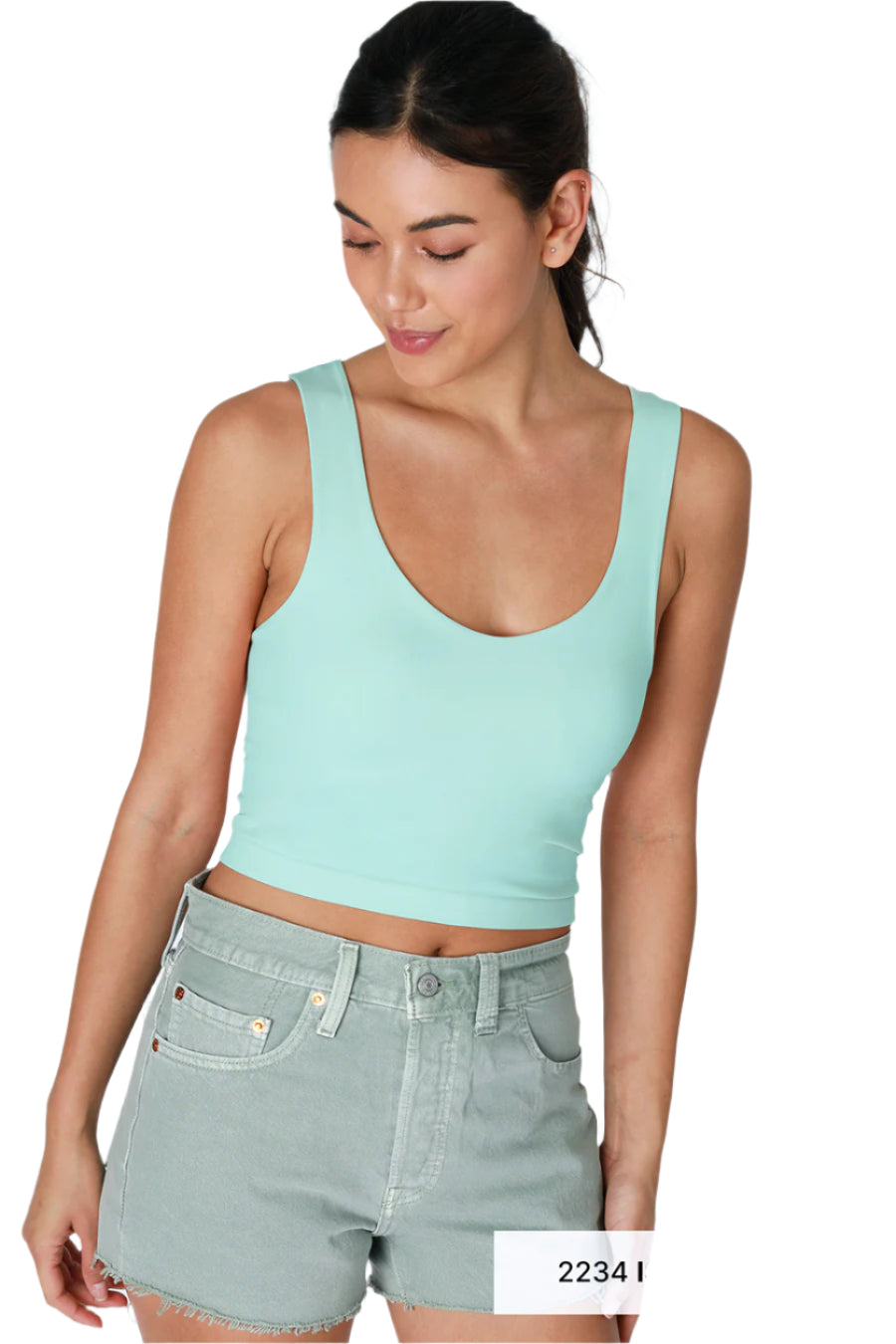 Nikibiki Women's Clean Line Racerback Crop Top