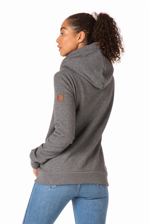 Wanakome Women's Artemis Dark Heather Grey PO Hoodie