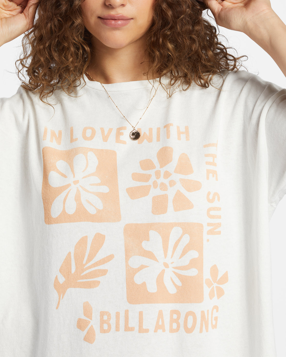 Billabong Women's In Love With The Sun Tee  Salt Crystal