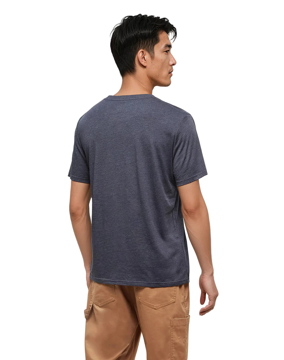 Tentree Men's Sasquatch T-Shirt Midnight Blue Heather/ Football