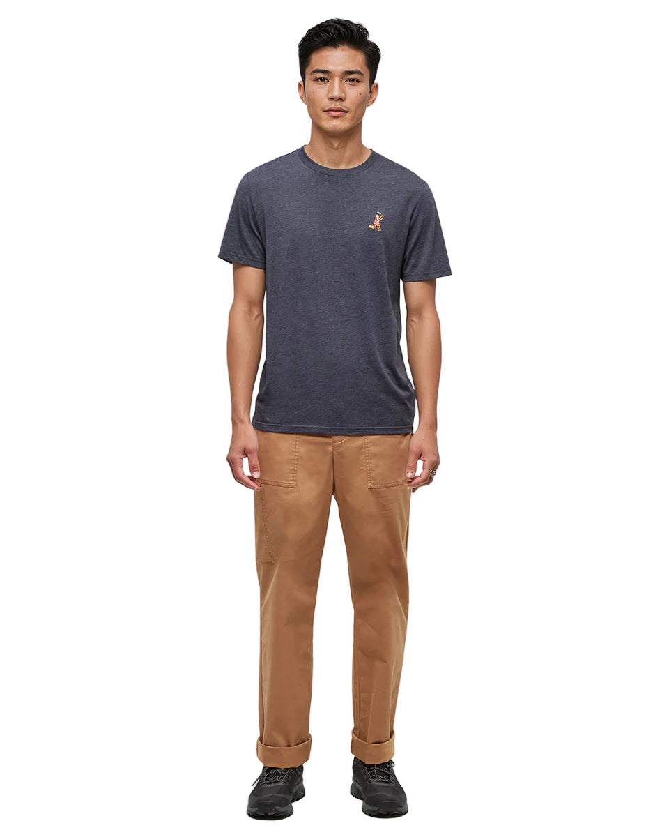 Tentree Men's Sasquatch T-Shirt Midnight Blue Heather/ Football